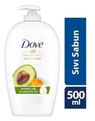 Dove Avokado Yağı ve Kalendula Özlü Nemlendirici Sıvı Sabun 500 ml - 1