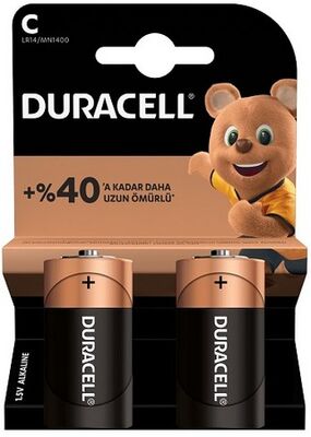 Duracell Orta Boy Pil C, 2'li Paket - 1