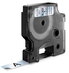 Dymo D1 Yedek Şerit (12 mm x 7 m) Şeffaf/ Siyah (45010)