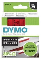 Dymo D1 Yedek Şerit (19 mm x 7 m) Kırmızı/ Siyah ( 45807) - 2