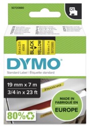 Dymo D1 Yedek Şerit (19 mm x 7 m) Sarı/ Siyah ( 45808) - 2