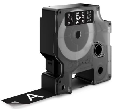 Dymo D1 Yedek Şerit (19 mm x 7 m) Siyah/Beyaz (45811) - 1