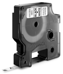 Dymo D1 Yedek Şerit (6 mm x 7 m) Beyaz/ Siyah (43613) - 1