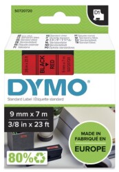 Dymo D1 Yedek Şerit (9 mm x 7 m) Kırmızı/ Siyah (40917) - 2