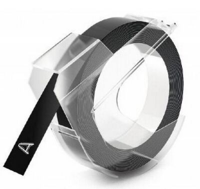 Dymo Kabartma Şerit (9 mm x 3 m) Siyah - 1