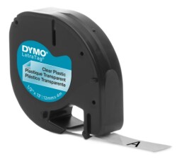 Dymo LetraTag Plastik Şerit (12 mm x 4 m) Şeffaf (12268)