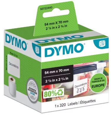 Dymo LW Disket Etiketi, 320 Etiket (70 x 54 mm) (99015) - 1