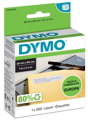 Dymo LW İade Adres Etiketi, 500 Etiket (25 x 54 mm) (11352 ) - 1