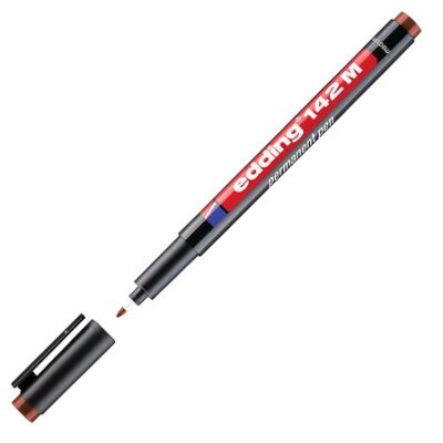 Edding E-142 M Asetat Kalemi, 1 mm, Kahvereng - 1