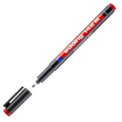 Edding E-142 M Asetat Kalemi, 1 mm, Kırmızı - 1