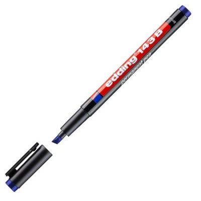Edding E-143 B Asetat Kalemi, 1-3 mm, Mavi - 1