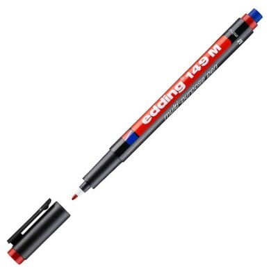 Edding E-149 M Asetat Kalemi Silgili, 1 mm, Kırmızı - 1