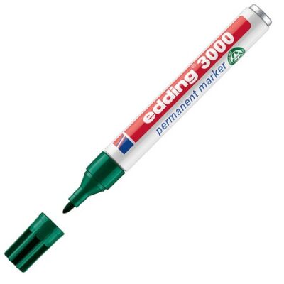 Edding E-3000 Permanenet Markör, 1.5-3 mm, Yeşil - 1