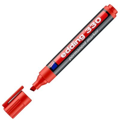 Edding E-330 Permanenet Markör, 1-5 mm, Kırmızı - 1