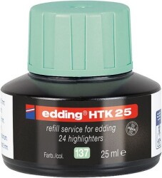 Edding HTK-25 Fosforlu  Kalem Mürekkebi, 25 ml, Pastel Yeşil