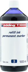 Edding T-1000 Permanent Markör Mürekkebi, 1000 ml,Mavi