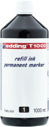 Edding T-1000 Permanent Markör Mürekkebi, 1000 ml,Siyah