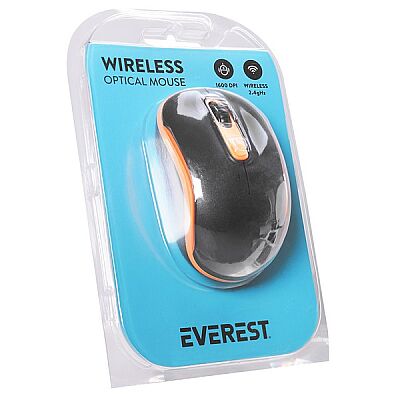 Everest Kablosuz Mouse SM-804 Siyah / Turuncu - 7