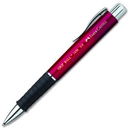 Faber-Castell 1456 Grip Ball Tükenmez Kalem, 0.8 mm, Kırmızı