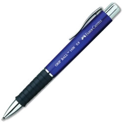 Faber-Castell 1456 Grip Ball Tükenmez Kalem, 0.8 mm, Mavi