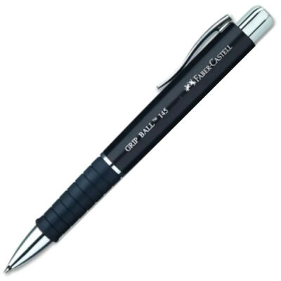 Faber-Castell 1456 Grip Ball Tükenmez Kalem, 0.8 mm, Siyah - 1