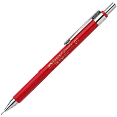 Faber-Castell 2317 Fine Mekanik Kurşun Kalem, 0.7 mm, Kırmızı - 1