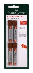Faber-Castell 4'lü Blister, 0.5 mm Min 2B 75 mm 20'li