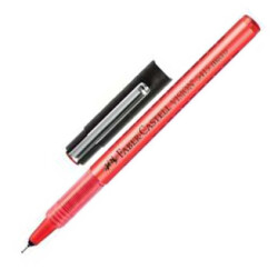 Faber-Castell  5415 Vision İğne Uç Roller Kalem, Kırmızı