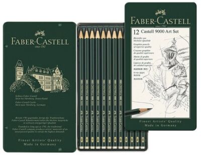 Faber-Castell 9000 Dereceli Kalem Art Set 12'li ( 8B-2H) - 1