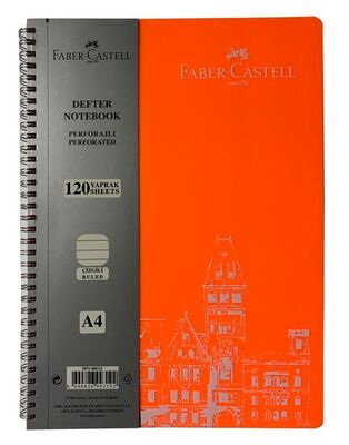 Faber-Castell A4 PP Kapak  Defter, Çizgili, 120 Yaprak - 1