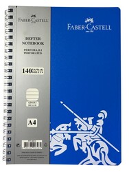 Faber-Castell A4 PP Kapak  Defter, Çizgili, 140 Yaprak