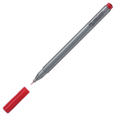 Faber-Castell Grip Finepen Keçe Uç Kalem, Lal Kırmızı 0.4 mm - 1