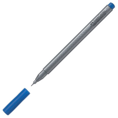 Faber-Castell  Grip Finepen Keçe Uç Kalem, Mavi 0.4 mm - 1