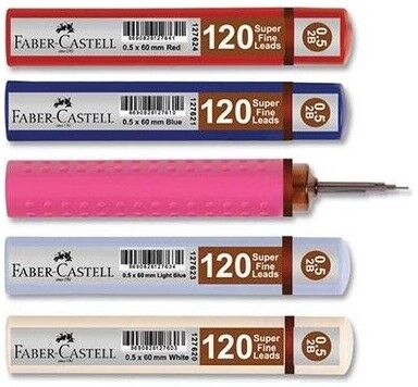 Faber-Castell Grip Min 0.5 mm 2B  60 mm, Kırmızı 120'li - 1