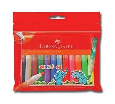 Faber-Castell Jumbi-Neon Floresan Markör Seti, 12 Renk - 1
