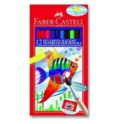 Faber-Castell Karton Kutu Aquarel Boya Kalem Seti, 12 Renk