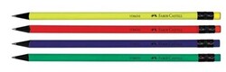 Faber-Castell Kurşun Kalem, Siyah Lata Renkli Silgili