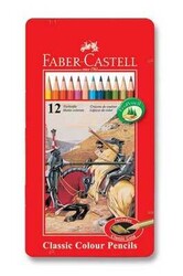 Faber-Castell Kuru Boya, Metal Kutu, 12 Renk