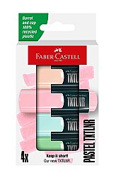 Faber-Castell Mini Fosforlu Kalem, Textliner Pastel 4 Renk
