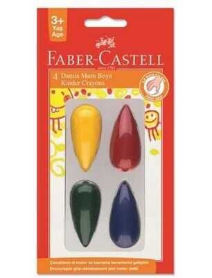 Faber-Castell Şekilli Mum Boya Damla 4'lü - 1