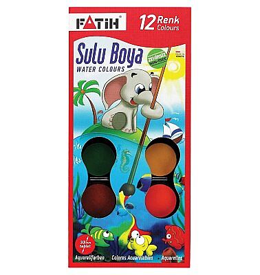 Fatih K-12 Sulu Boya Büyük Boy 12 Renk - 1