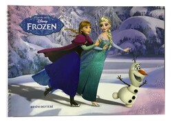 Frozen 25 x 35 cm Karton Kapak Spiralli Resim Defteri 15 Yaprak M:1