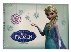 Frozen 25 x 35 cm Karton Kapak Spiralli Resim Defteri 15 Yaprak M:2