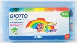 Giotto Pastel Boya, Plastik Kutu, 12 Renk