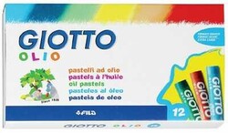 Giotto Pastel Boya, Yuvarlak Gövde, Karton Kutu, 12 Renk