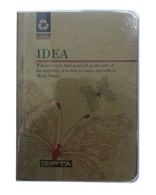 Gıpta 2141 Idea Plastik Şeffaf Kapak Kraft Bloknot A6 Düz 96 Yaprak - 4