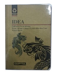 Gıpta 2141 Idea Plastik Şeffaf Kapak Kraft Bloknot A6 Düz 96 Yaprak M:1
