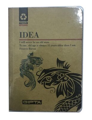 Gıpta 2141 Idea Plastik Şeffaf Kapak Kraft Bloknot A6 Düz 96 Yaprak - 1