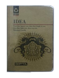 Gıpta 2141 Idea Plastik Şeffaf Kapak Kraft Bloknot A6 Düz 96 Yaprak M:2