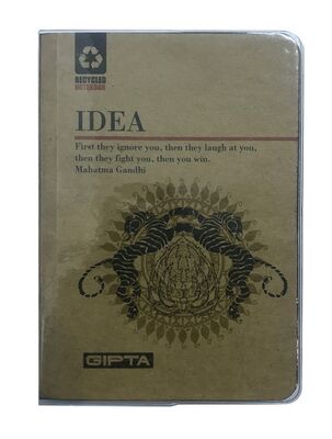 Gıpta 2141 Idea Plastik Şeffaf Kapak Kraft Bloknot A6 Düz 96 Yaprak - 2